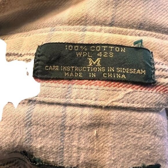 Vintage Sutter Creek Levis Strauss co flannel plaid shirt size M - Picture 7 of 9